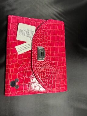Disney Mickey Mouse pink Croc Embossed Tablet Case iPad Cover NWT
